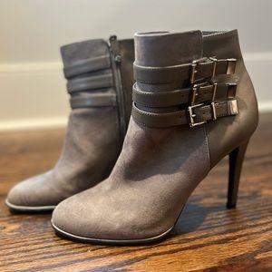 Grey Suede/Leather Bootie Size 10